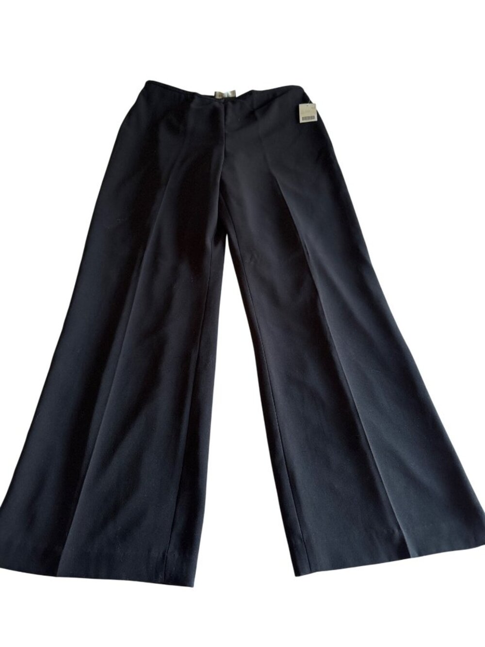 Black Wide-Leg Dress Pants Size 12 Polyester Lined Office Liz Claiborne Womens